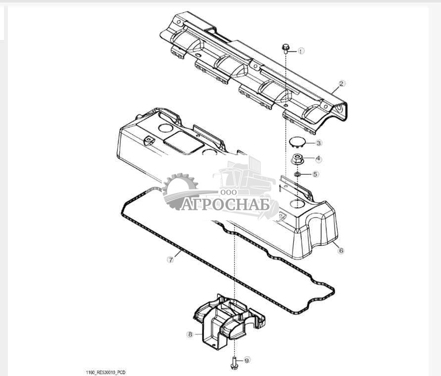 1160 Крышка клап. коромысла 